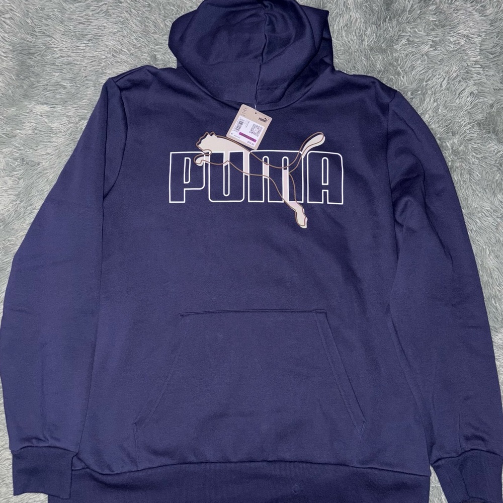 Puma Blue Sweatshirt Hoodie Classic Design